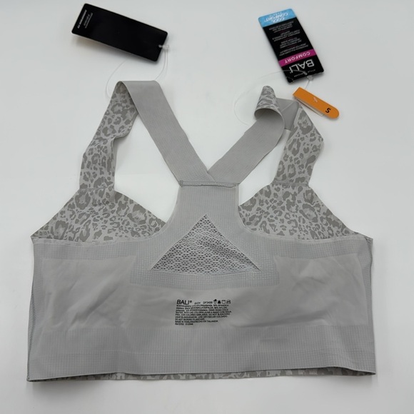 NWT Bali Comfort Revolution Easylite Racerback Bra – Size S, Grey Leopard Print - Picture 4 of 10
